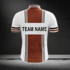 Custom Red And White Cycling Team Short Sleeve Jersey Mens, Custom Cycling Jerseys For Team CG0494