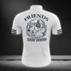 Animals Friends Not Food Short Sleeve Cycling Jersey For Men, Vegan Cycling Jerseys CG0270