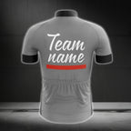 Black And Grey Custom Team Mens Cycling Short Sleeve Jersey With Logo, Custom Cycling Jersey For Mens CG0091