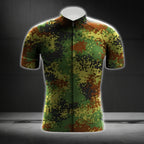 Camouflage Cycling Jersey Short Sleeve For Men, Green Camo Cycling Jerseys CG0705