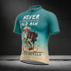 Never Underestimate An Old Man With A Bicycle Short Sleeve Cycling Jersey For Mens, Funny Cycling Jerseys CZ0032