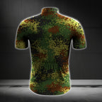 Camouflage Cycling Jersey Short Sleeve For Men, Green Camo Cycling Jerseys CG0705
