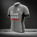 Black And Grey Custom Team Mens Cycling Short Sleeve Jersey With Logo, Custom Cycling Jersey For Mens CG0091