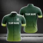 Custom Team And Logo Green Cycling Short Sleeve Jersey For Mens, Custom Men's Cycling Jerseys CG0092