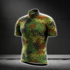 Camouflage Cycling Jersey Short Sleeve For Men, Green Camo Cycling Jerseys CG0705