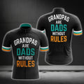 Grandpas Are Dads Without Rules Short Sleeve Men's Cycling Jersey, Cycling Jerseys For Grandpa Father Day CG0271