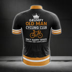 Grumpy Old Man Cycling Club Only Happy When Cycling And Complaining Short Sleeve Cycling Jersey For Men, Funny Old Man Cycling Jerseys CG0657