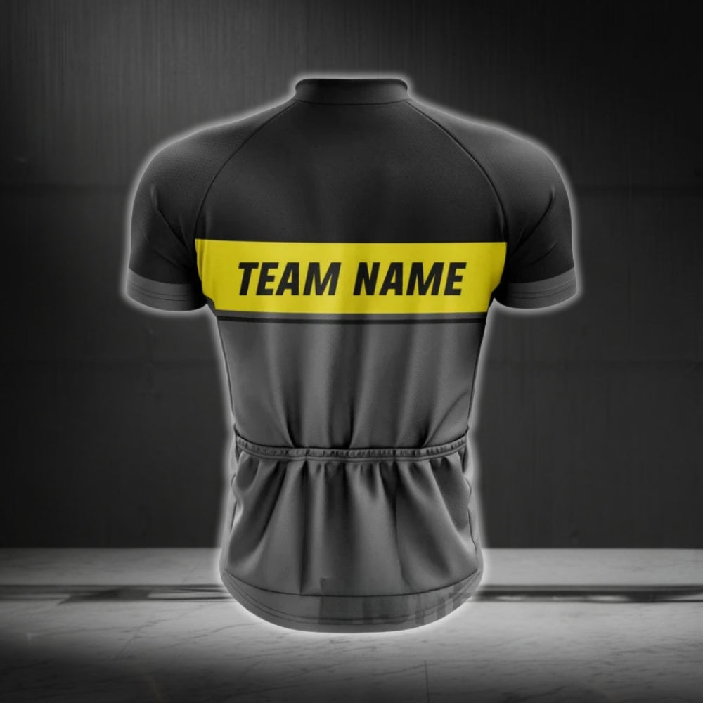 Custom Team Black Mens Cycling Short Sleeve Jersey, Custom Cycling Jerseys CG0496