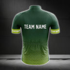 Custom Team And Logo Green Cycling Short Sleeve Jersey For Mens, Custom Men's Cycling Jerseys CG0092