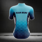 Custom Team Blue Cycling Short Sleeve Women's Cycling Jersey, Custom Cycling Jerseys Womens CG0083