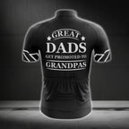 Great Dads Get Promoted To Grandpa Short Sleeve Cycling Jersey For Men, New Grandpa Cycling Jerseys CG0235