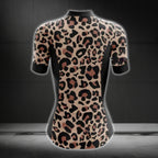 Women's Leopard Cycling Short Sleeve Jerseys, Leopard Ladies Cycling Jerseys CG0075