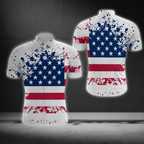 White American Flag Cycling Short Sleeve Jersey For Men, Patriotic Cycling Jersey CG0871