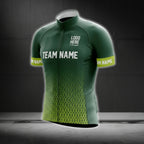 Custom Team And Logo Green Cycling Short Sleeve Jersey For Mens, Custom Men's Cycling Jerseys CG0092