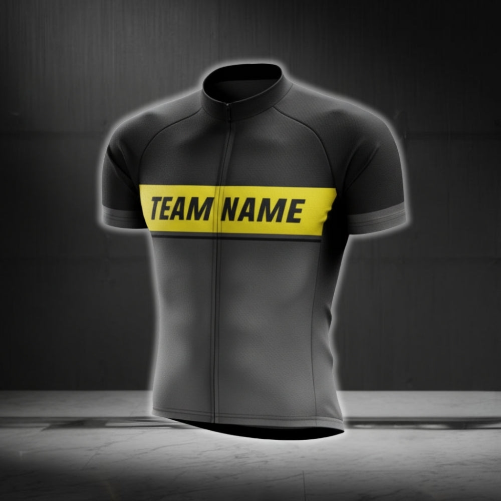 Custom Team Black Mens Cycling Short Sleeve Jersey, Custom Cycling Jerseys CG0496