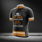 Grumpy Old Man Cycling Club Only Happy When Cycling And Complaining Short Sleeve Cycling Jersey For Men, Funny Old Man Cycling Jerseys CG0657