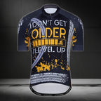 I Don't Get Older I Level Up Men's Short Sleeve Cycling Jersey, Funny Cycling Jerseys CZ0034