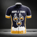 Beers And Gears Cycling Short Sleeve Jersey For Men, Beer Cycling Jerseys CG0658