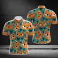 Orange Funny Cat Short Sleeve Men's Cycling Jersey, Cat Lover Cycling Jerseys CG0708