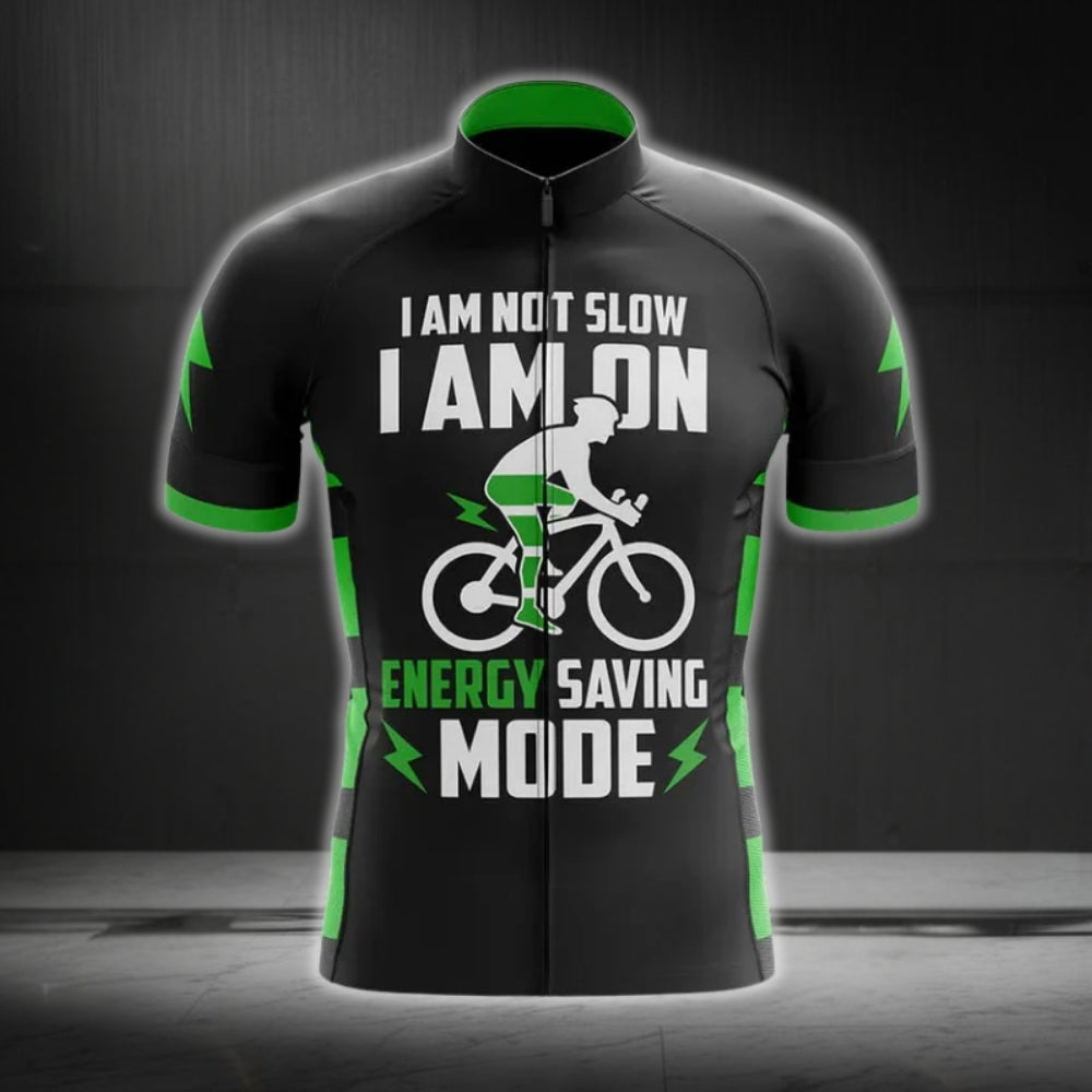 I Am Not Slow I Am On Energy Saving Mode Short Sleeve Cycling Jersey For Mens, Men's Funny Cycling Jerseys CG0272