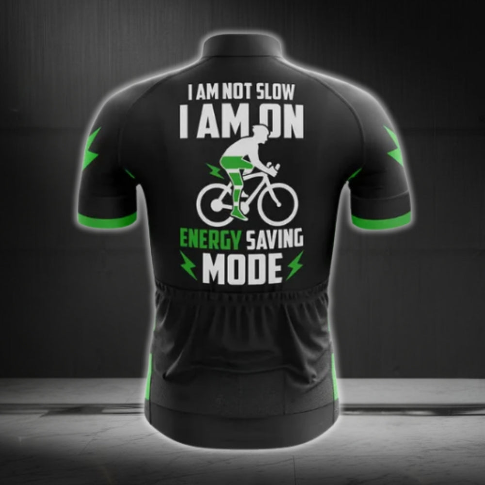 I Am Not Slow I Am On Energy Saving Mode Short Sleeve Cycling Jersey For Mens, Men's Funny Cycling Jerseys CG0272