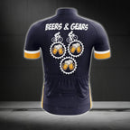 Beers And Gears Cycling Short Sleeve Jersey For Men, Beer Cycling Jerseys CG0658