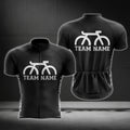 Custom Black White Team Cycling Jersey Short Sleeve For Men, Custom Cycling Jerseys CG0498