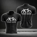 Custom Black White Team Cycling Jersey Short Sleeve For Men, Custom Cycling Jerseys CG0498