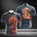 Dragon Flame Cycling Short Sleeve Jersey For Men, Dragon Cycling Jerseys CG0709