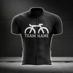 Custom Black White Team Cycling Jersey Short Sleeve For Men, Custom Cycling Jerseys CG0498