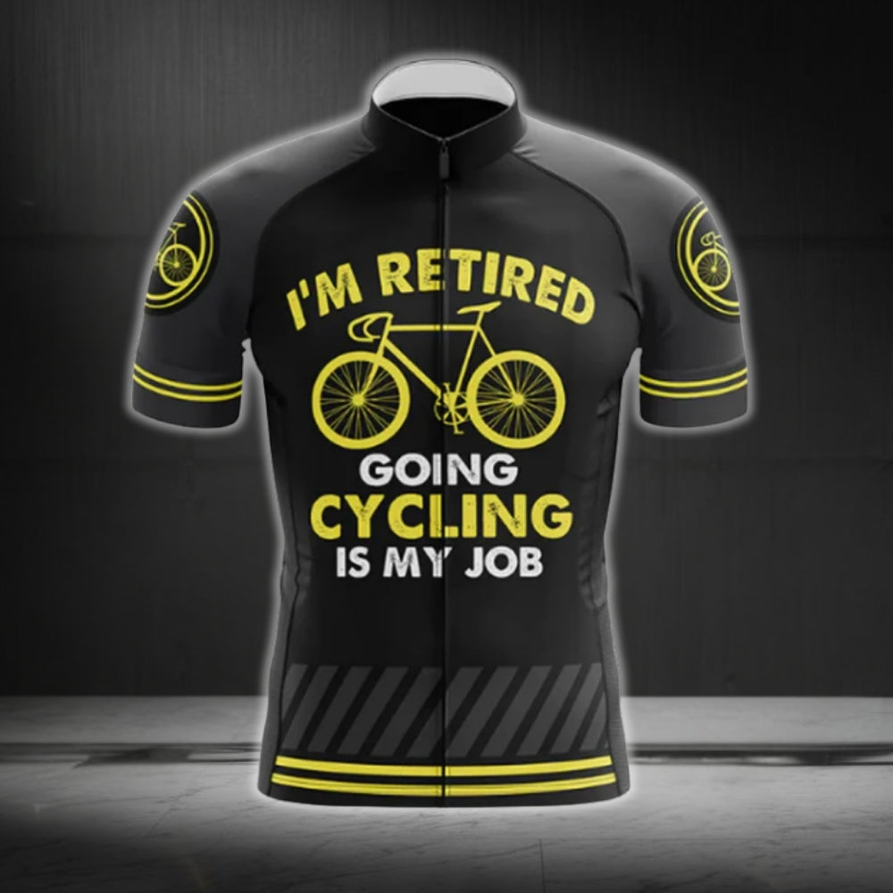 I'm Retired Going Cycling Is My Job Short Sleeve Cycling Men Jersey, Funny Cycling Jersey For Retirement CG0659