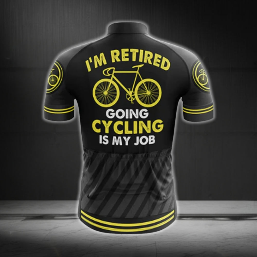 I'm Retired Going Cycling Is My Job Short Sleeve Cycling Men Jersey, Funny Cycling Jersey For Retirement CG0659
