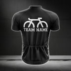 Custom Black White Team Cycling Jersey Short Sleeve For Men, Custom Cycling Jerseys CG0498