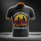 Husband And Wife Cycling Partners For Life Men's Short Sleeve Cycling Jersey, Cycling Jerseys For Couple Husband Wife CG0119
