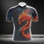 Dragon Flame Cycling Short Sleeve Jersey For Men, Dragon Cycling Jerseys CG0709