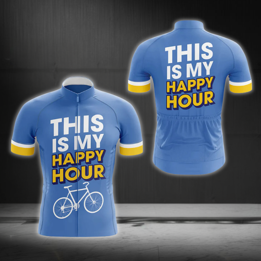 This Is My Happy Tour Cycling Short Sleeve Jersey For Men, Funny Cycling Jersey CG0875