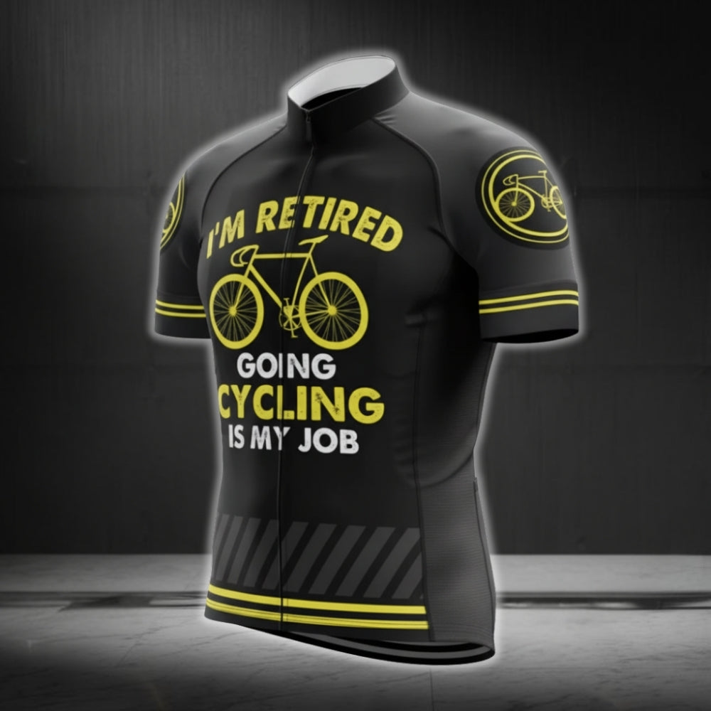 I'm Retired Going Cycling Is My Job Short Sleeve Cycling Men Jersey, Funny Cycling Jersey For Retirement CG0659