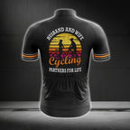 Husband And Wife Cycling Partners For Life Men's Short Sleeve Cycling Jersey, Cycling Jerseys For Couple Husband Wife CG0119