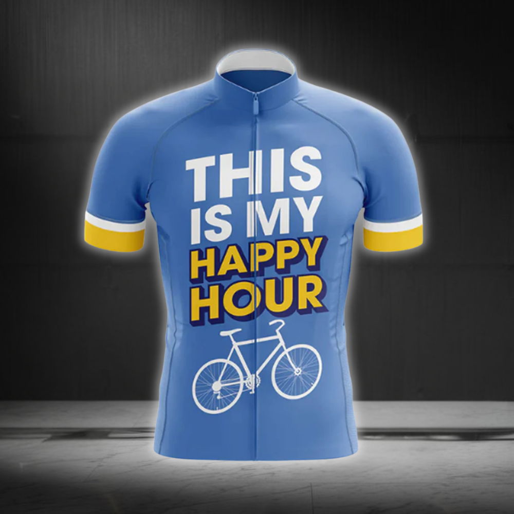This Is My Happy Tour Cycling Short Sleeve Jersey For Men, Funny Cycling Jersey CG0875