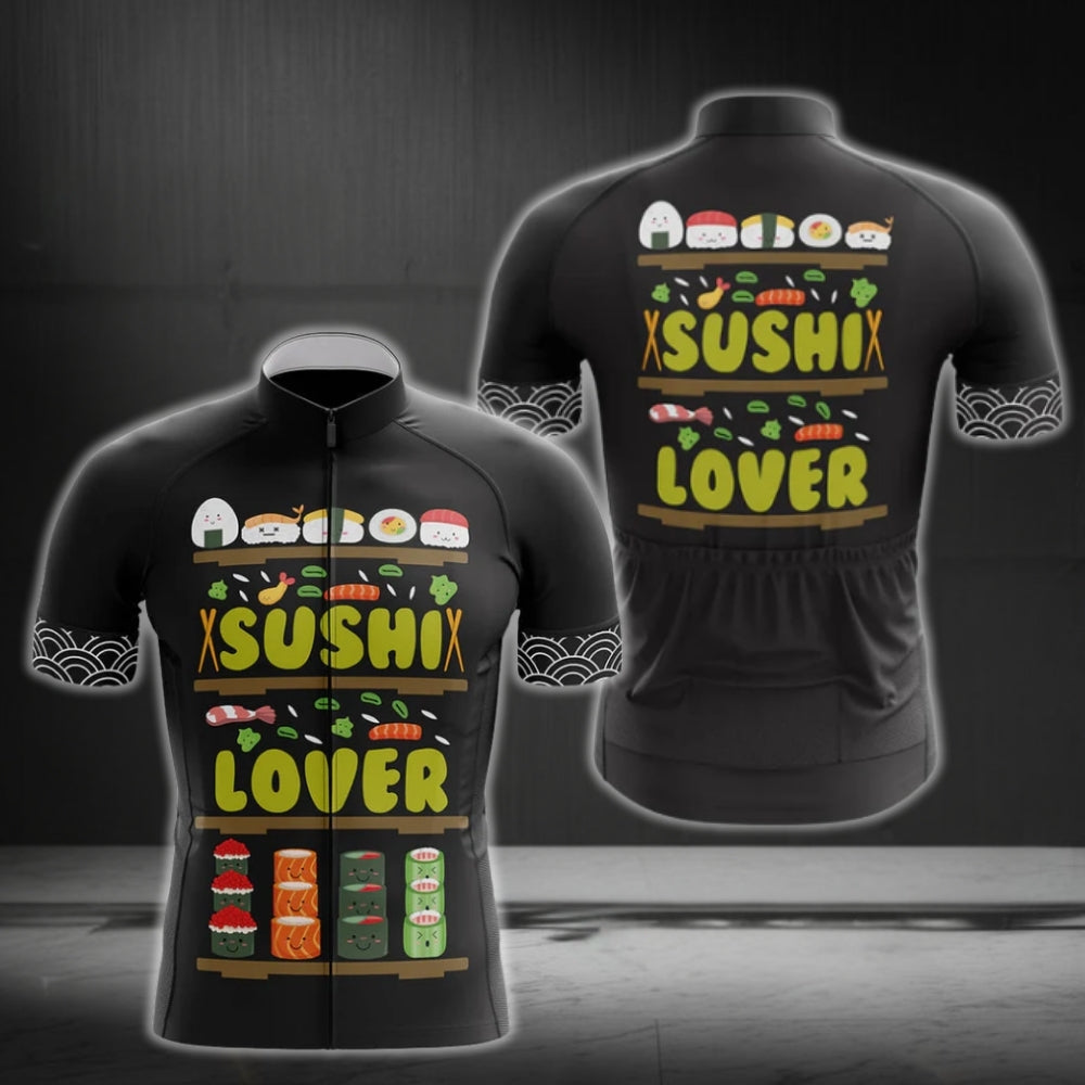 Sushi Lover Cycling Short Sleeve Men's Jersey, Sushi Cycling Jerseys CG0274