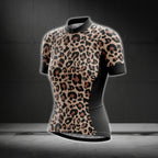 Women's Leopard Cycling Short Sleeve Jerseys, Leopard Ladies Cycling Jerseys CG0075