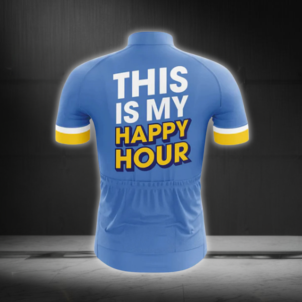 This Is My Happy Tour Cycling Short Sleeve Jersey For Men, Funny Cycling Jersey CG0875