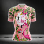 I Am A Flamingo Women Tropical Cycling Short Sleeve Jersey, Flamingo Cycling Jerseys For Women CG0093