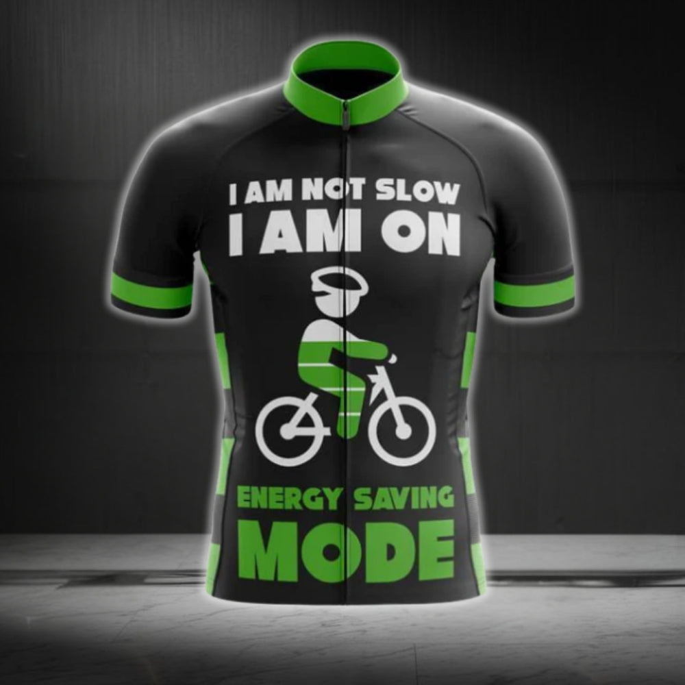 I Am Not Slow I Am On Energy Saving Mode Men's Cycling Short Sleeve Jersey, Funny Cycling Jerseys CG0660