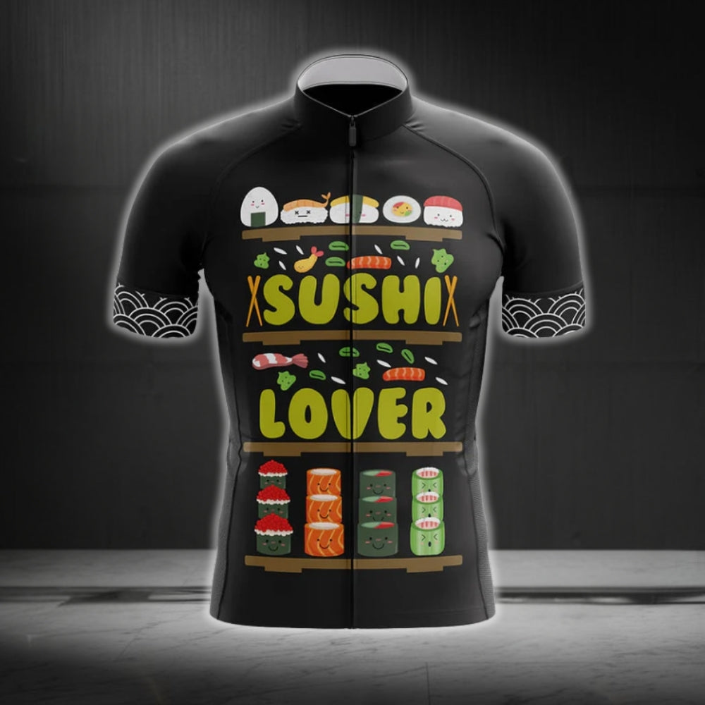 Sushi Lover Cycling Short Sleeve Men's Jersey, Sushi Cycling Jerseys CG0274