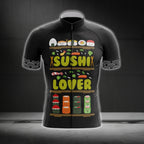 Sushi Lover Cycling Short Sleeve Men's Jersey, Sushi Cycling Jerseys CG0274