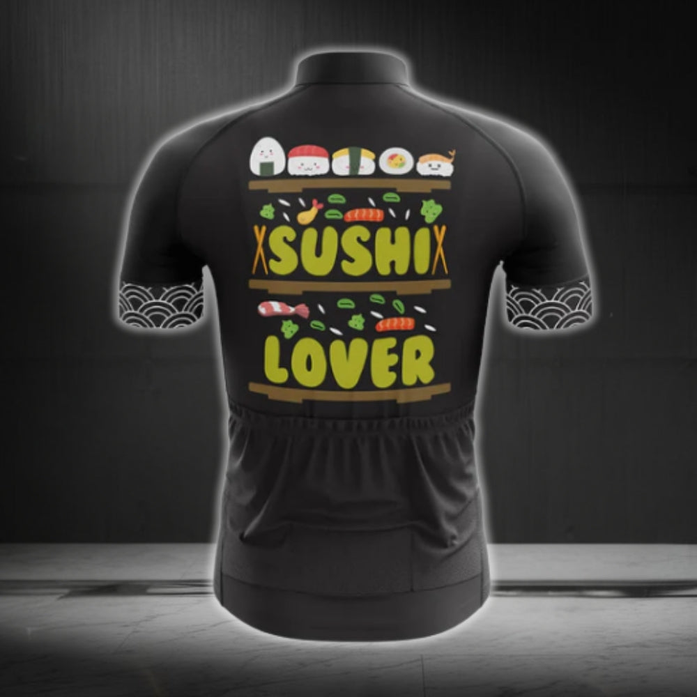 Sushi Lover Cycling Short Sleeve Men's Jersey, Sushi Cycling Jerseys CG0274