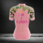 I Am A Flamingo Women Tropical Cycling Short Sleeve Jersey, Flamingo Cycling Jerseys For Women CG0093