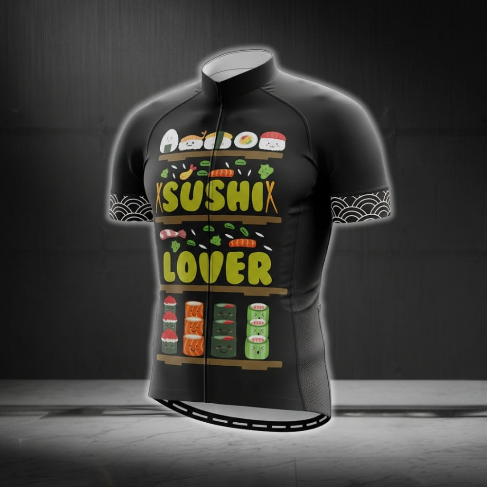Sushi Lover Cycling Short Sleeve Men's Jersey, Sushi Cycling Jerseys CG0274