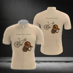 Cycling And Coffee Men's Short Sleeve Cycling Jersey, Coffee Cycling Jersey For Mens CG0001
